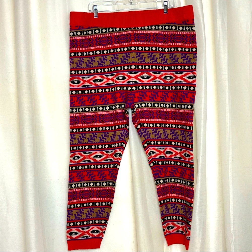 Torrid Teaberry Jacquard Knit Sweater High Rise Leggings Pants